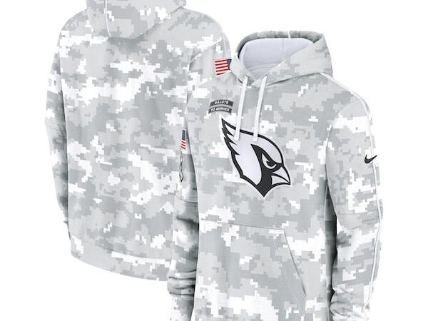 Arizona Cardinals Nike 2024 Salute to Service Club Fleece Pullover Hoodie - Arctic Camo