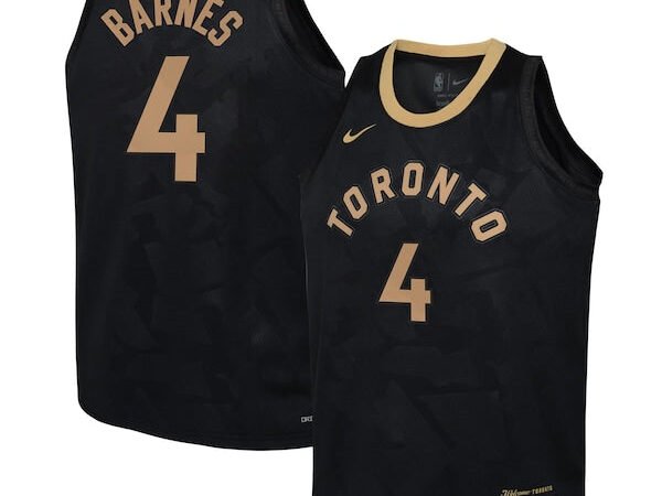 Scottie Barnes Toronto Raptors Nike Youth 2022/23 Swingman Jersey - City Edition - Black