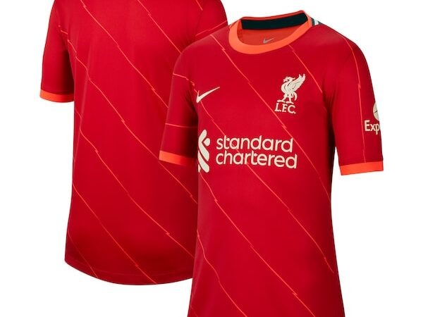 Liverpool Nike Youth 2021/22 Home Breathe Stadium Replica Jersey - Red