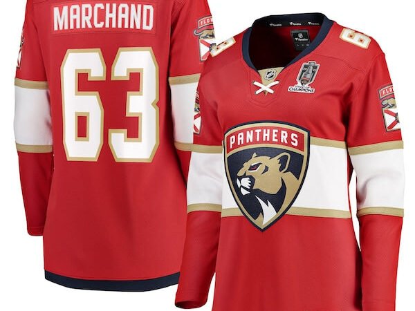 Brad Marchand Florida Panthers Women's 2025 Stanley Cup Champions Breakaway Jersey - Red