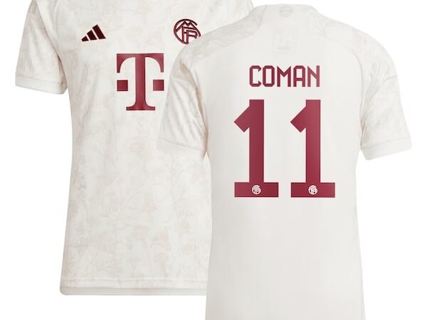 Kingsley Coman Bayern Munich adidas 2023/24 Third Replica Jersey - White