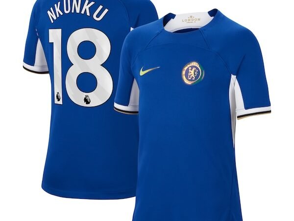 Christopher Nkunku Chelsea Nike Youth 2023/24 Home Stadium Replica Jersey - Blue