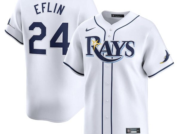 Zach Eflin Tampa Bay Rays Nike Home Limited Player Jersey - White