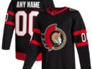 Ottawa Senators adidas 2020/21 Home Authentic Custom Jersey - Black
