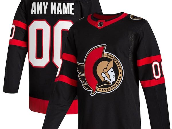 Ottawa Senators adidas 2020/21 Home Authentic Custom Jersey - Black