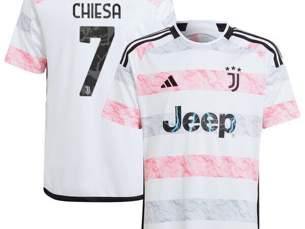 Federico Chiesa Juventus adidas Youth 2023/24 Away Replica Jersey - White