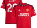 Diogo Dalot Manchester United adidas Youth 2023/24 Home Replica Player Jersey - Red