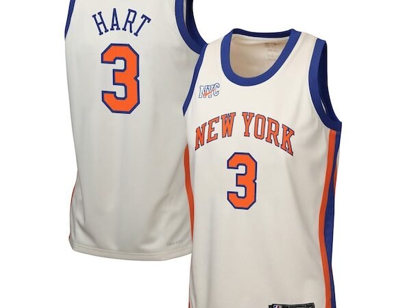 Josh Hart New York Knicks Nike Youth 2025/26 City Edition Swingman Jersey - Cream