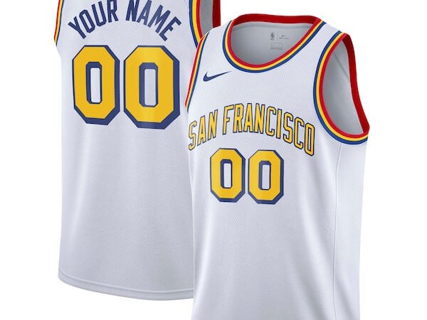 Golden State Warriors Nike Unisex 2019/20 Custom Swingman Jersey - White - Classic Edition
