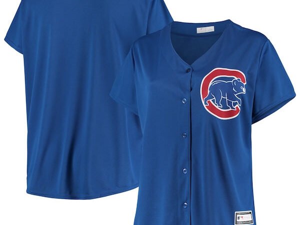 Chicago Cubs Women's Plus Size Sanitized Replica Team Jersey - Royal
