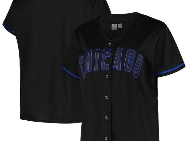Chicago Cubs Profile Women's Plus Size Pop Fashion Jersey - Black