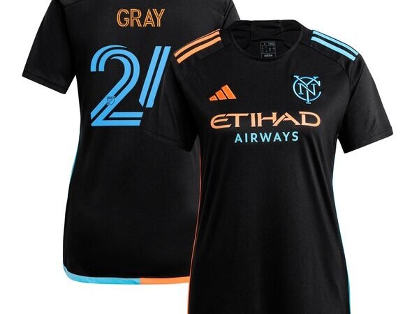 Tayvon Gray New York City FC adidas Women's 2024 24/7 Kit Replica Player Jersey - Black