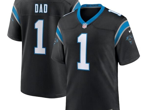 Number 1 Dad Carolina Panthers Nike Game Jersey - Black