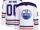Edmonton Oilers adidas  Away  Primegreen Authentic Custom Jersey - White