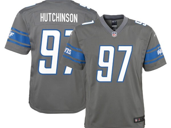 Aidan Hutchinson Detroit Lions Nike Youth Game Jersey - Steel