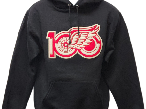 Detroit Red Wings '47 Brand Centennial Core Headline Hooded Sweatshirt - Black