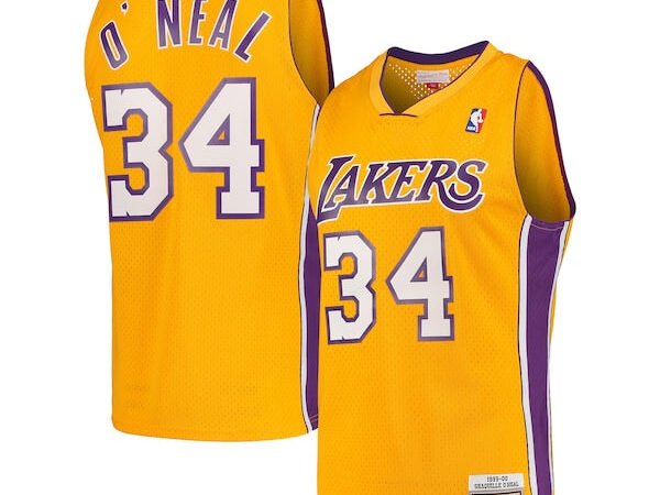 Shaquille O'Neal Los Angeles Lakers  Hardwood Classics Swingman Jersey - Gold