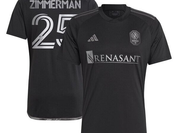 Walker Zimmerman Nashville SC adidas 2024 Man In Black Kit Replica Player Jersey - Black