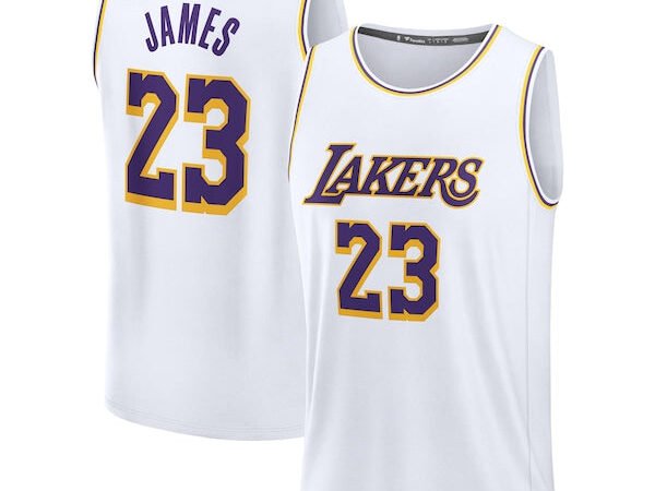 LeBron James Los Angeles Lakers Youth Fast Break Replica Player Jersey - Association Edition - White