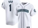 Seattle Mariners Nike #1 Dad Home Limited Jersey - White