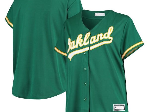 Oakland Athletics Women's Plus Size Alternate Replica Team Jersey - Green