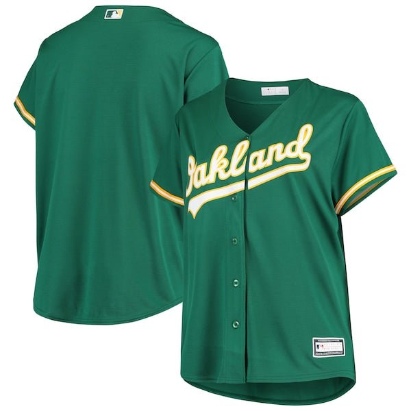 Oakland Athletics Women's Plus Size Alternate Replica Team Jersey - Green