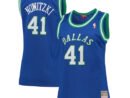 Dirk Nowitzki Dallas Mavericks Women's  Hardwood Classics Swingman Jersey - Blue