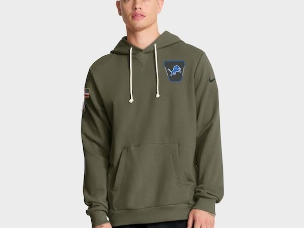 Detroit Lions Nike 2025 Salute to Service Sideline Standard Issue Dri-FIT Hoodie - Olive