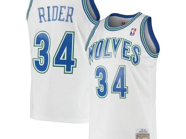 Isaiah Rider Minnesota Timberwolves 1995/96 Hardwood Classics Swingman Jersey - White