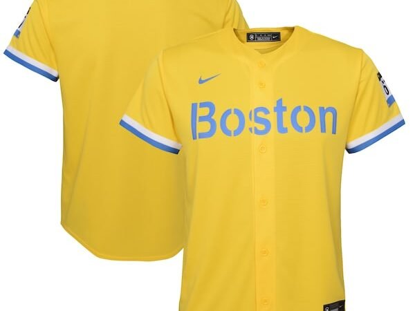 Boston Red Sox Nike Youth City Connect Replica Team Jersey - Gold/Light Blue