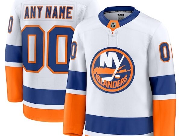 New York Islanders Away Premium Custom Jersey - White/Royal