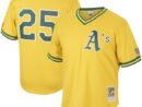 Mark McGwire Oakland Athletics Cooperstown Collection Mesh Batting Practice Jersey - Gold