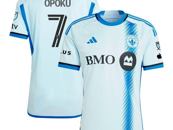 Kwadwo Opoku CF Montreal adidas 2024 La Main Authentic Player Jersey – Light Blue