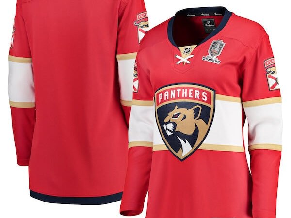 Florida Panthers  Women's Home 2024 Stanley Cup Champions Breakaway Jersey – Red