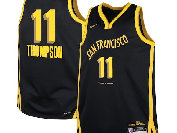 Klay Thompson Golden State Warriors Nike Youth Swingman Replica Jersey - City Edition - Black