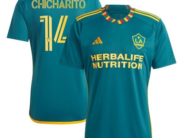Chicharito LA Galaxy adidas 2024 LA Kit Replica Player Jersey - Green