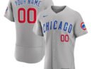 Chicago Cubs Nike Road Authentic Custom Jersey - Gray