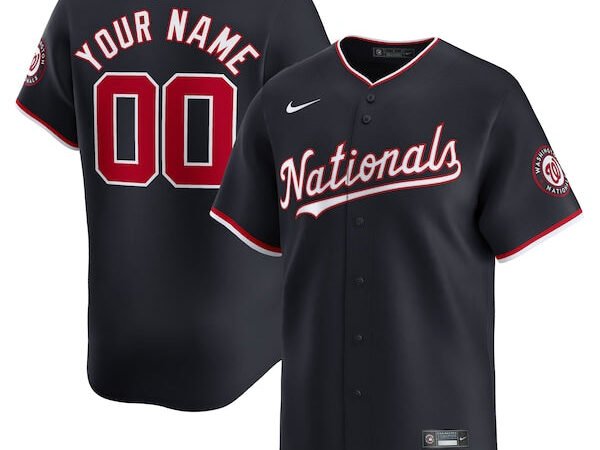 Washington Nationals Nike Alternate Limited Custom Jersey – Navy