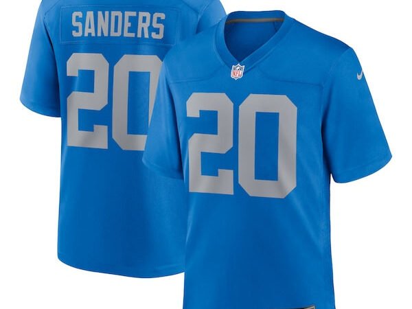 Barry Sanders Detroit Lions Nike Alternate Game Jersey -  Blue
