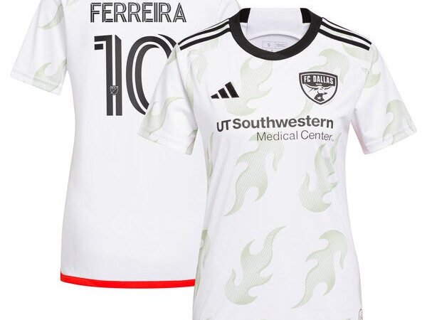 Jesus Ferreira FC Dallas adidas Women's 2024 Burn Baby Burn Replica Player Jersey - White