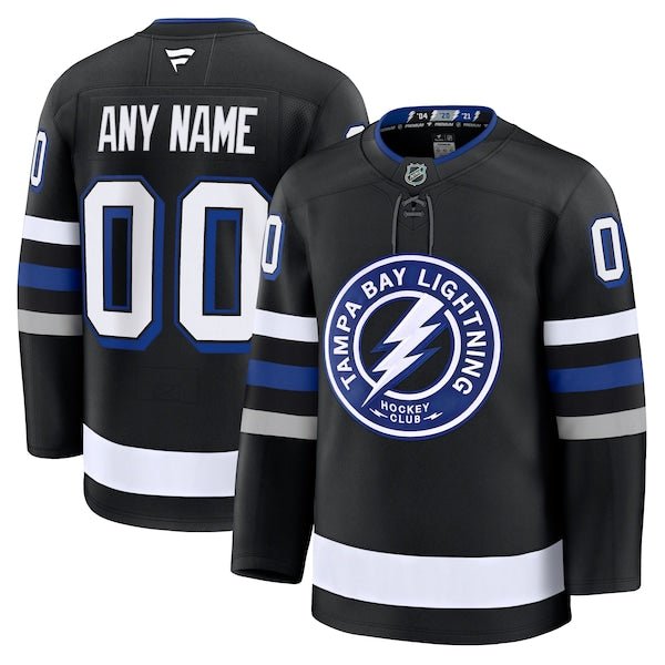 Tampa Bay Lightning Alternate Premium Custom Jersey - Black/Blue/White