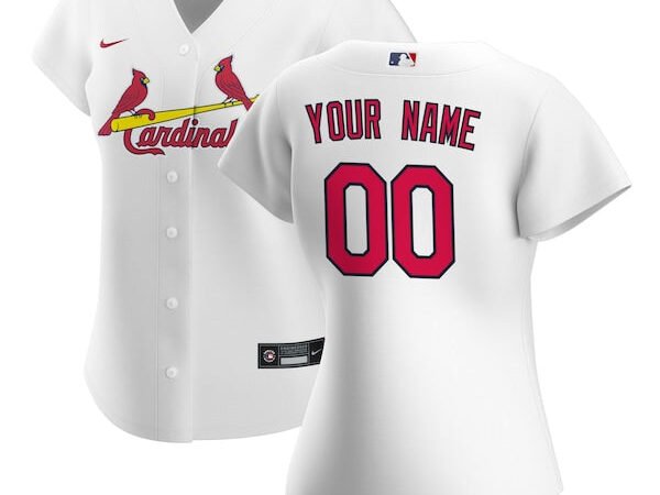 St. Louis Cardinals Nike Women's Home Replica Custom Jersey - White