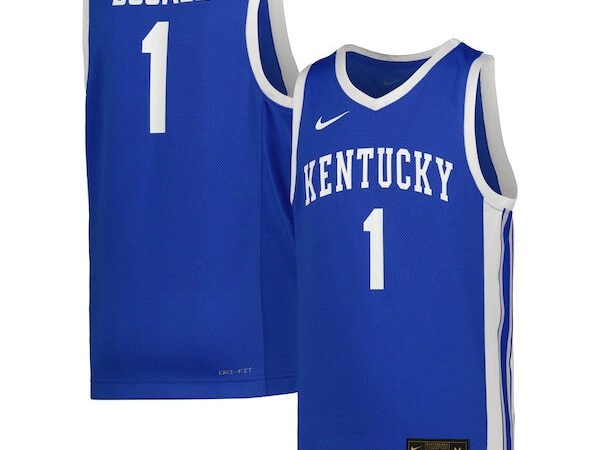 #1 Kentucky Wildcats Nike Youth Icon Replica Basketball Jersey - Royal