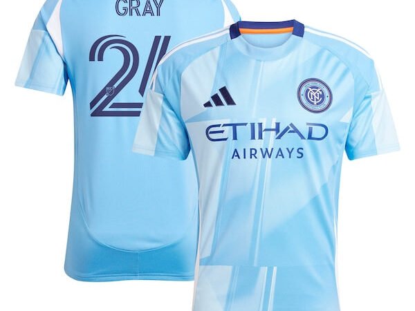 Tayvon Gray New York City FC adidas 2025 The Excelsior Kit Replica Player Jersey - Light Blue