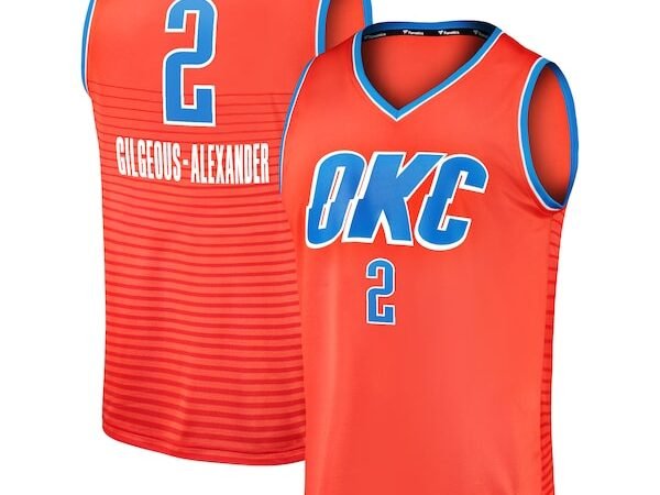 Shai Gilgeous-Alexander Oklahoma City Thunder Fast Break Team Replica Jersey - Statement Edition - Orange