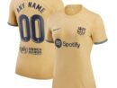 Barcelona Nike Women's 2022/23 Away Replica Custom Jersey - Yellow
