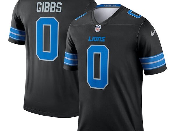 Jahmyr Gibbs Detroit Lions Nike 2nd Alternate Legend Jersey - Black