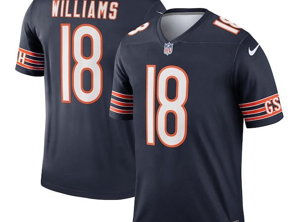 Caleb Williams Chicago Bears Nike Team Legend Player Performance Top - Navy/Orange