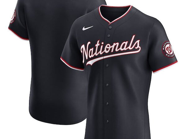 Washington Nationals Nike Alternate Vapor Premier Elite Patch Jersey - Navy