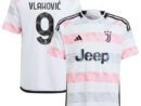 Dušan Vlahović Juventus adidas Youth 2023/24 Away Replica Jersey - White